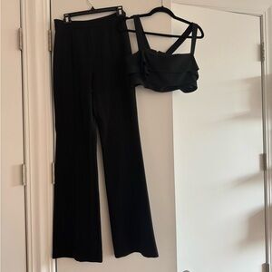 Black Halo two piece black jumpsuit (black) size 4